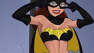 Superhero parody with hot batgirl and lex luthor action