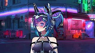 Anime sex: Live webcam action with a hentai whore