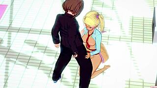 hentai girl giving handjob in swimming pool 😏