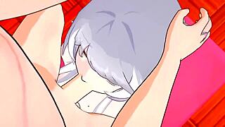 Hentai featuring a blowjob and anal sex from the popular game Honkai Star Rail