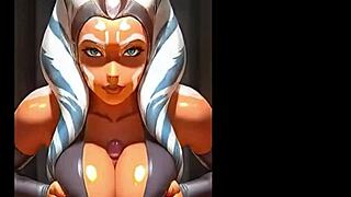 Ahsoka parody in Star Wars delivers intense doggystyle in 3D!