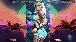 Beautiful 3D animated women with perfect hour-glass shapes