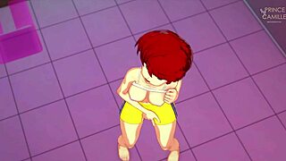 Ranma's self-discovery: A female redhead's journey to orgasm in a roleplay scene