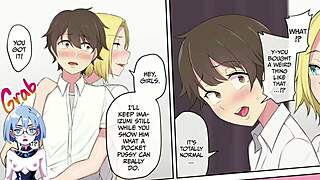 in imaizumi's house, gals gather for some big tits oppai fun in this manga-style anime game with japanese hentai vibes