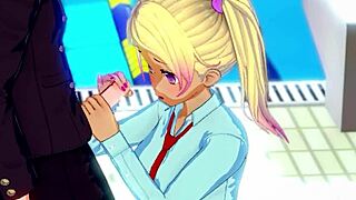 hentai girl giving handjob in swimming pool 😏