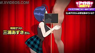 Azusa Delivers an Intriguing Vacuum Blowjob in 3D Hentai with Cum Finish