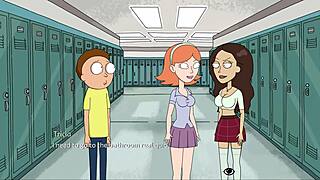 Tricia’s big tits bounce during a BJ and a hot scene from Rick and Morty