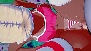 Hey, check out this beautiful sexy mulatto girl diving into hot anal action with cute Asian anime babe vibes in wild Japanese hentai style.