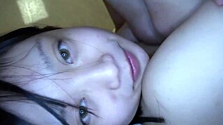 Japanese teen gets old man's cum