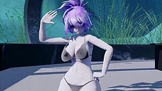 feeling crazy with mmd r18 marine deep blue strip