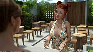 Beautiful woman with glasses enjoys cowgirl sex in this cartoon porn video