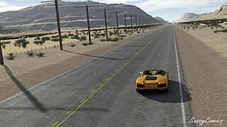 Thick curvy teen rides top on BBC in yellow Lambo