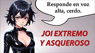 Femdom and BDSM roleplay with an oily Joi hentai extreme