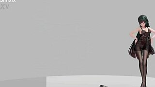 Honkai Impact Raiden Mei Strip Dance Show With Cute Outfit And Boobs