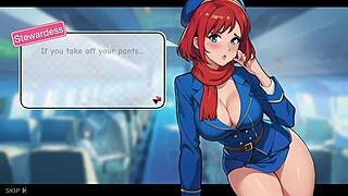 Honeysun Tutorial Redhead Flight Attendant Blowjob