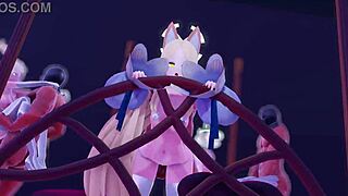 what happens when 3d anime meets trinity nippless in wild contrast