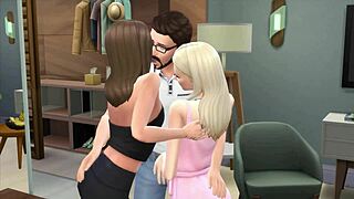 Sims 4 hentai featuring lucky missionary and rough sex