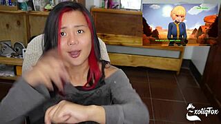 Asian princess gets her big cock lover