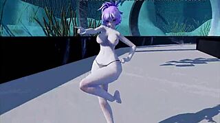 feeling crazy with mmd r18 marine deep blue strip