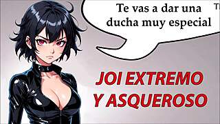 Femdom and BDSM roleplay with an oily Joi hentai extreme