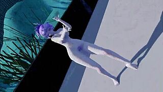 feeling crazy with mmd r18 marine deep blue strip