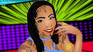 Shemale baddie Issabelly tempts Dante with big ass at shoot, mutual heat sparks!