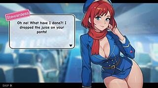 Honeysun Tutorial Redhead Flight Attendant Blowjob