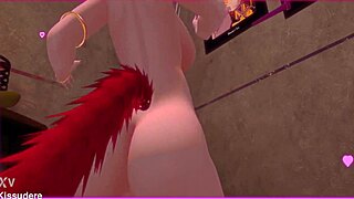 Big breasted girl dancing on you in the shower