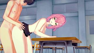 Manga-based hentai with 18-year-old girls giving blow jobs