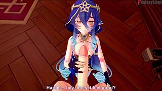 Layla's big tits and skills on fantasyking3.3d's office
