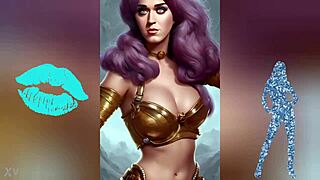Katy Perry's giant tits exposed in stunning naked AI erotic art