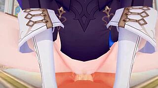 clorinde rides cock cowgirl after blowjob in 3d hentai