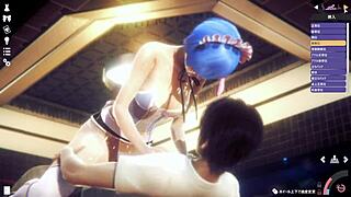 Rem engages in messy sex with massive ejaculation pervert