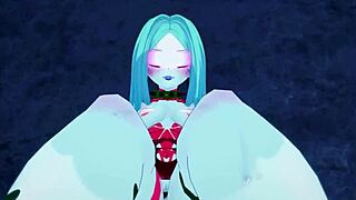 Woman caught in mid-heavenly sex in neon city