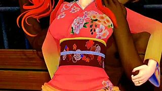 why is vanessa veren outdoor in yukata looking so sexy in this hentai?