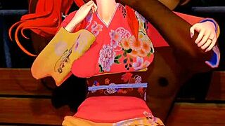 why is vanessa veren outdoor in yukata looking so sexy in this hentai?