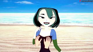 Gwen Fucking Hard On Beach In Free POV Fantasy!