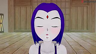 Raven in bikini, fucked hard from behind in immersive POV