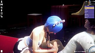 Rem engages in messy sex with massive ejaculation pervert