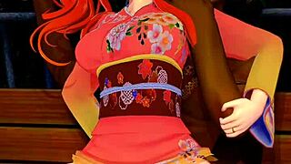 why is vanessa veren outdoor in yukata looking so sexy in this hentai?