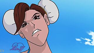 Chun-Li’s massive titties bouncing hard while twerking