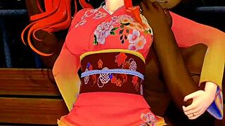 why is vanessa veren outdoor in yukata looking so sexy in this hentai?