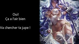 Hentai joi in French with Camilla focusing on assplay and jerk off instructions