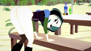 Total Drama Island Gwen in action, fucking and sucking