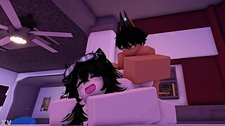 A game about cheating in Roblox, featuring a cat girl character
