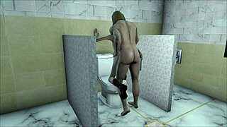 Piper shacks up with someone in the toilet of a club