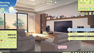 Conversational Summer Clover harem hentai game ep 13, caught with huge boner in kitchen