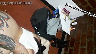 Peruvian huge cock stretches wide in wild Latina assplay game.