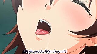 큰 가슴 MILF가 자세한 헨타이 장면에서 넓게 벌려