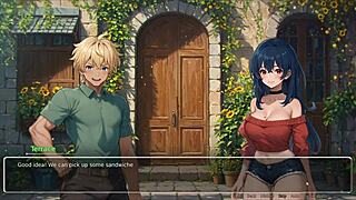 Blurring the walls romance hentai game ep 6 wet dreams with horny crowd on the beach